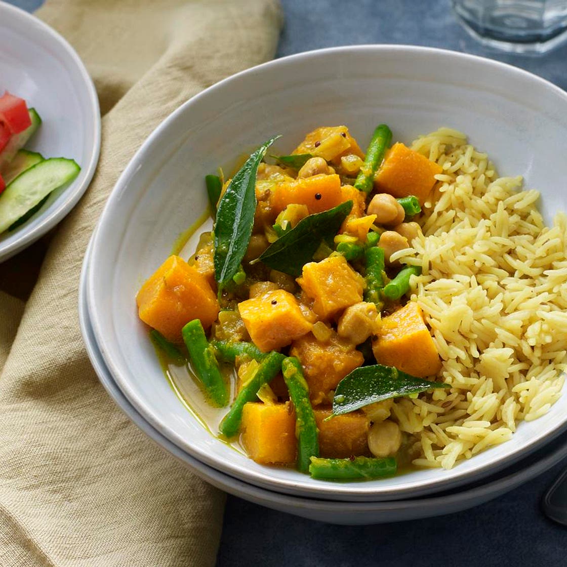 Butternut squash curry with chickpeas