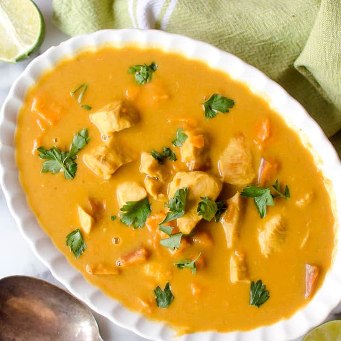 Slow Cooker + Instant Pot Butternut Squash Chicken Curry