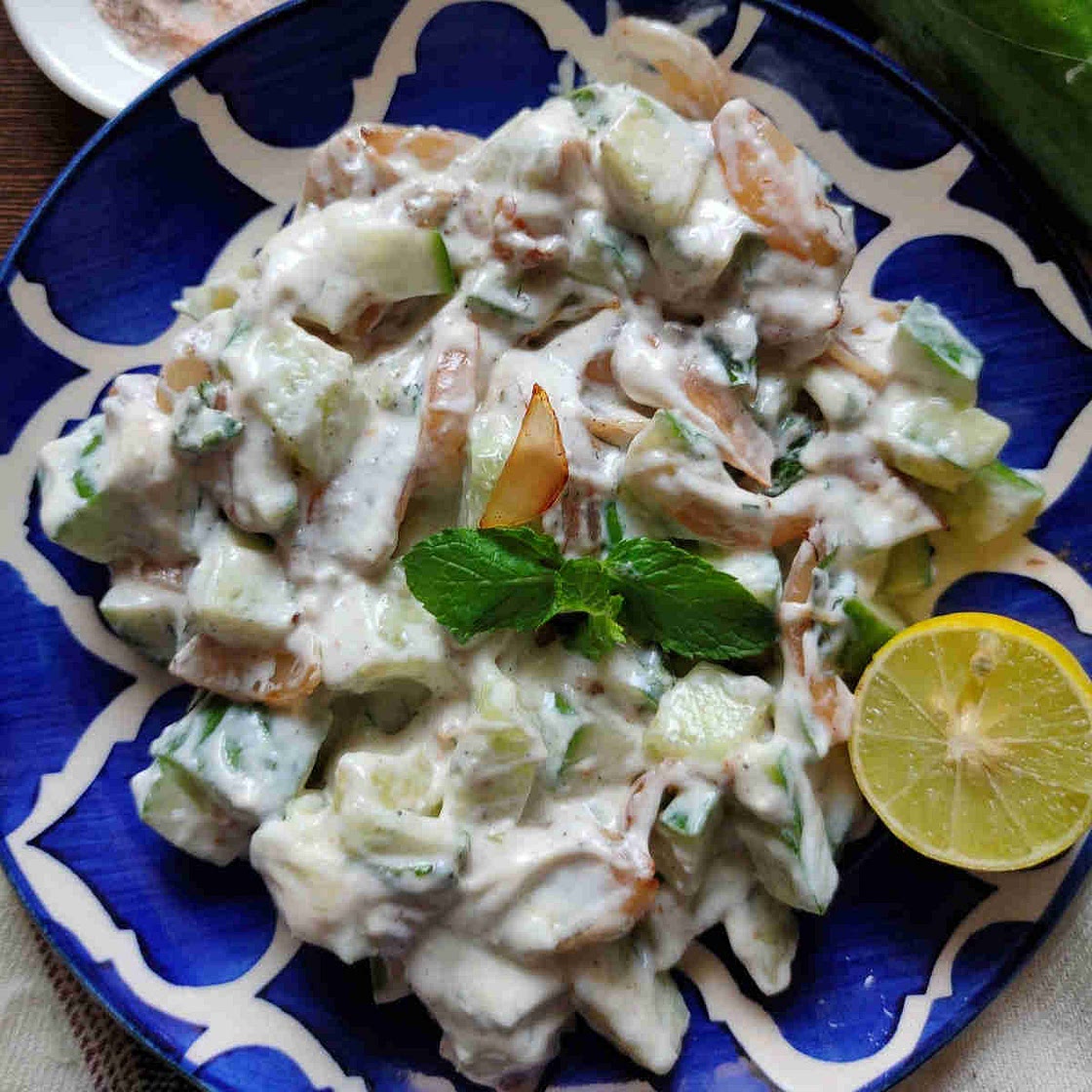Creamy Tzatziki Cucumber Salad