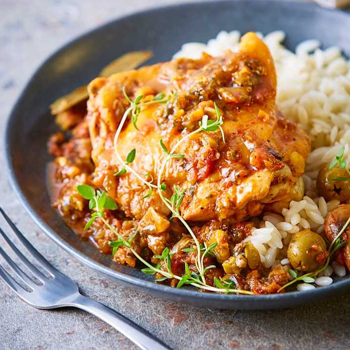 Chicken Cacciatore with Orzo