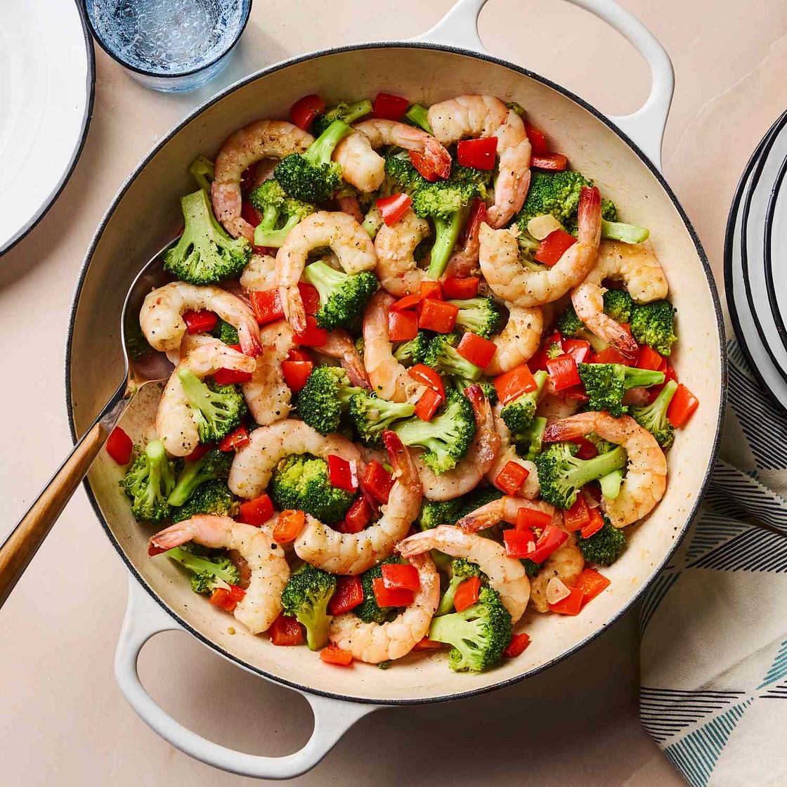One-Pot Garlicky Shrimp & Broccoli