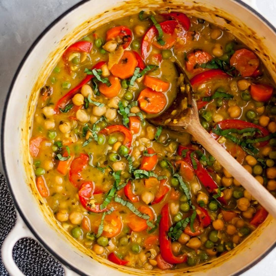Healing Lemongrass Chickpea Thai Green Curry