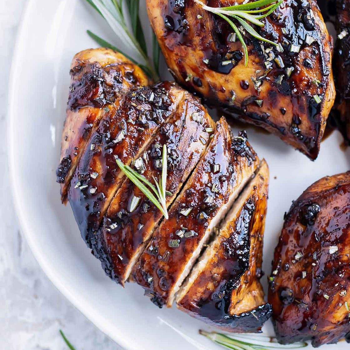 Balsamic Chicken Recipe (Honey Glazed)