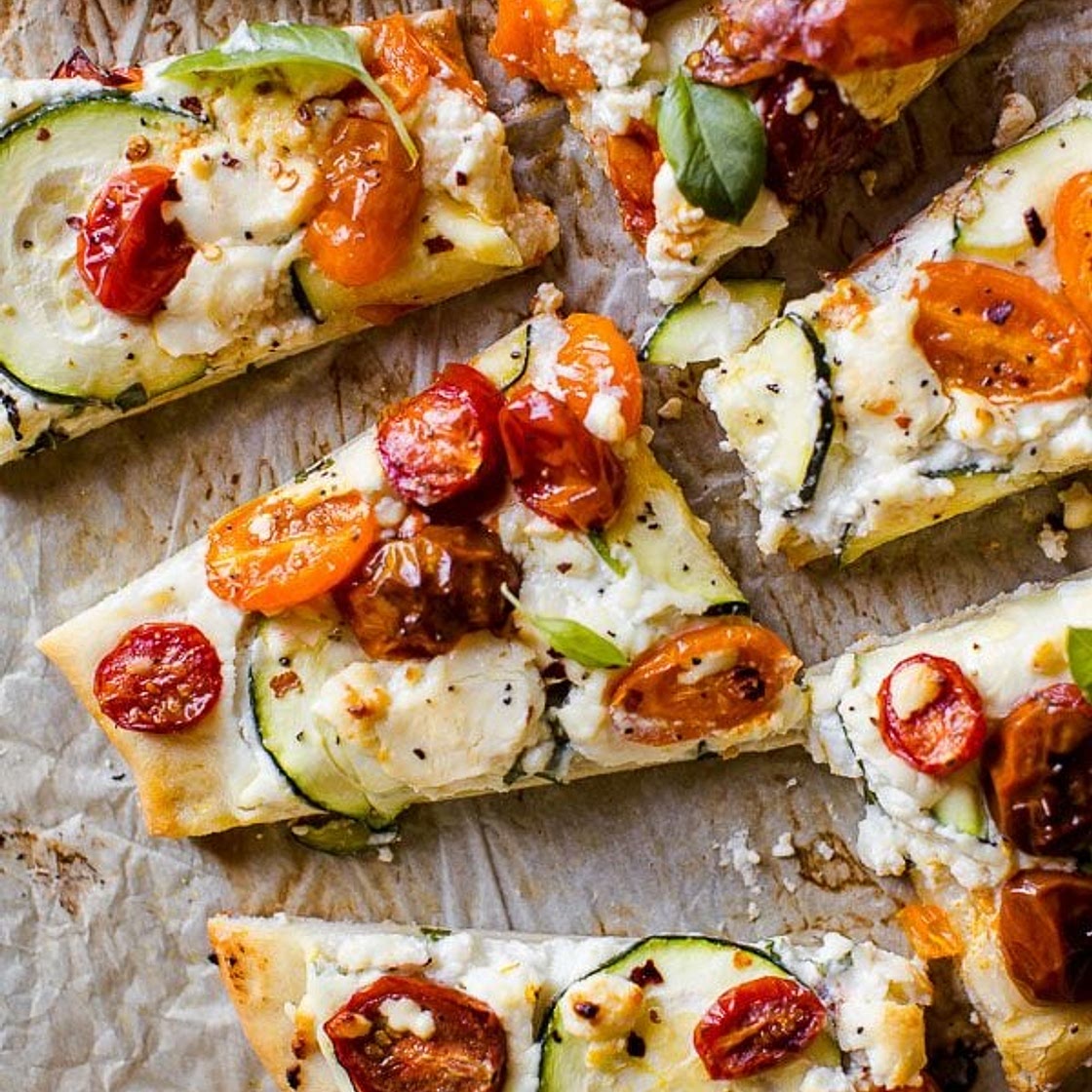 Zucchini & Herbed Ricotta Flatbread