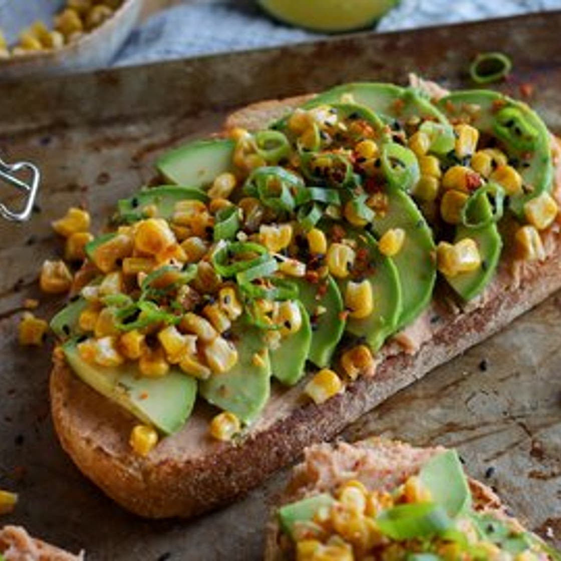 Avocado Toast with Chipotle Bean Spread
