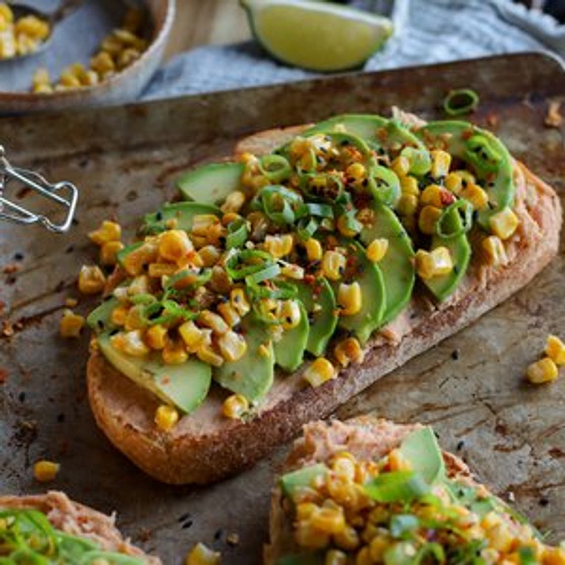 Avocado Toast with Chipotle Bean Spread