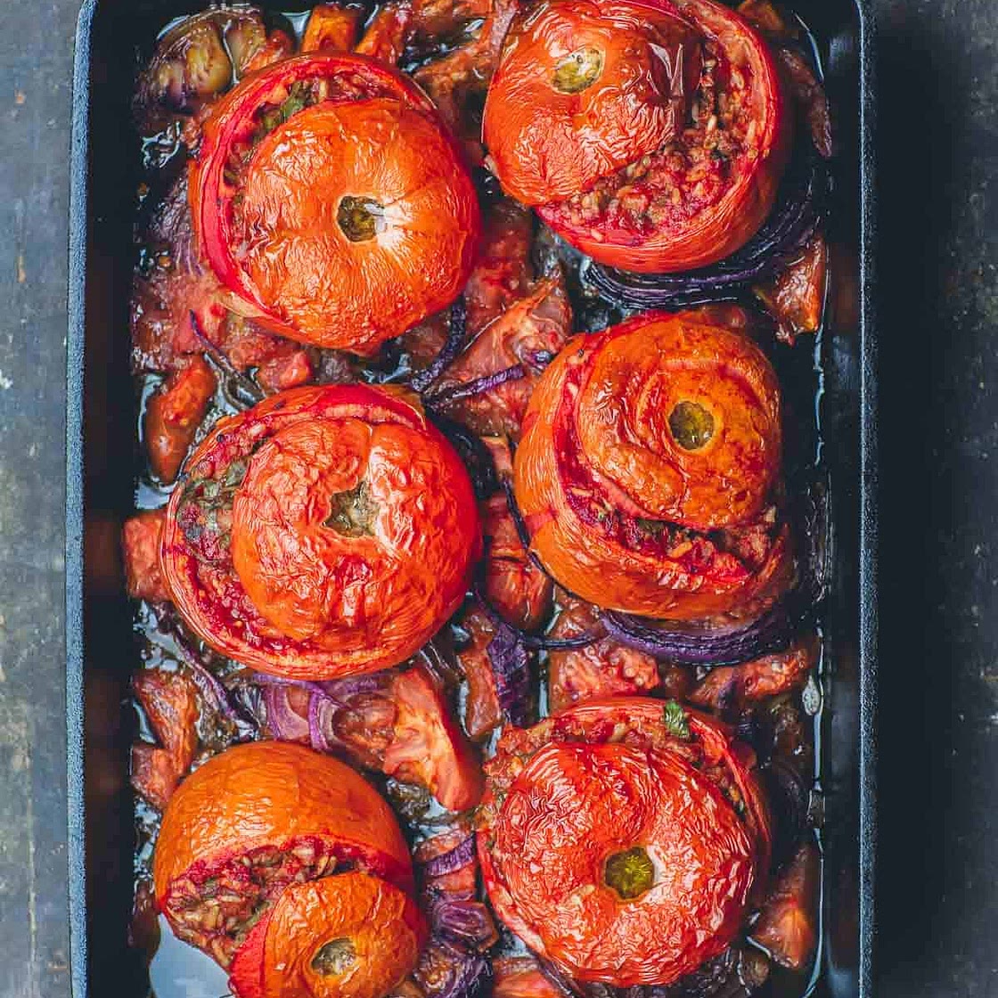 BEST Greek Stuffed Tomatoes (Gemista)