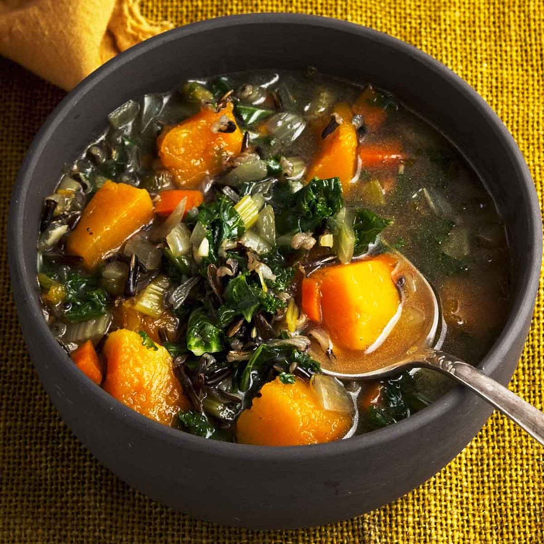 Vegan Wild Rice Soup Recipe (With Butternut Squash)