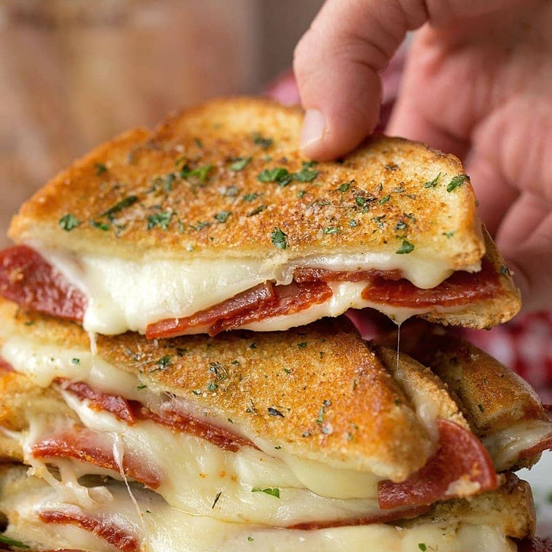 Pepperoni Pizza Grilled Cheese recipe