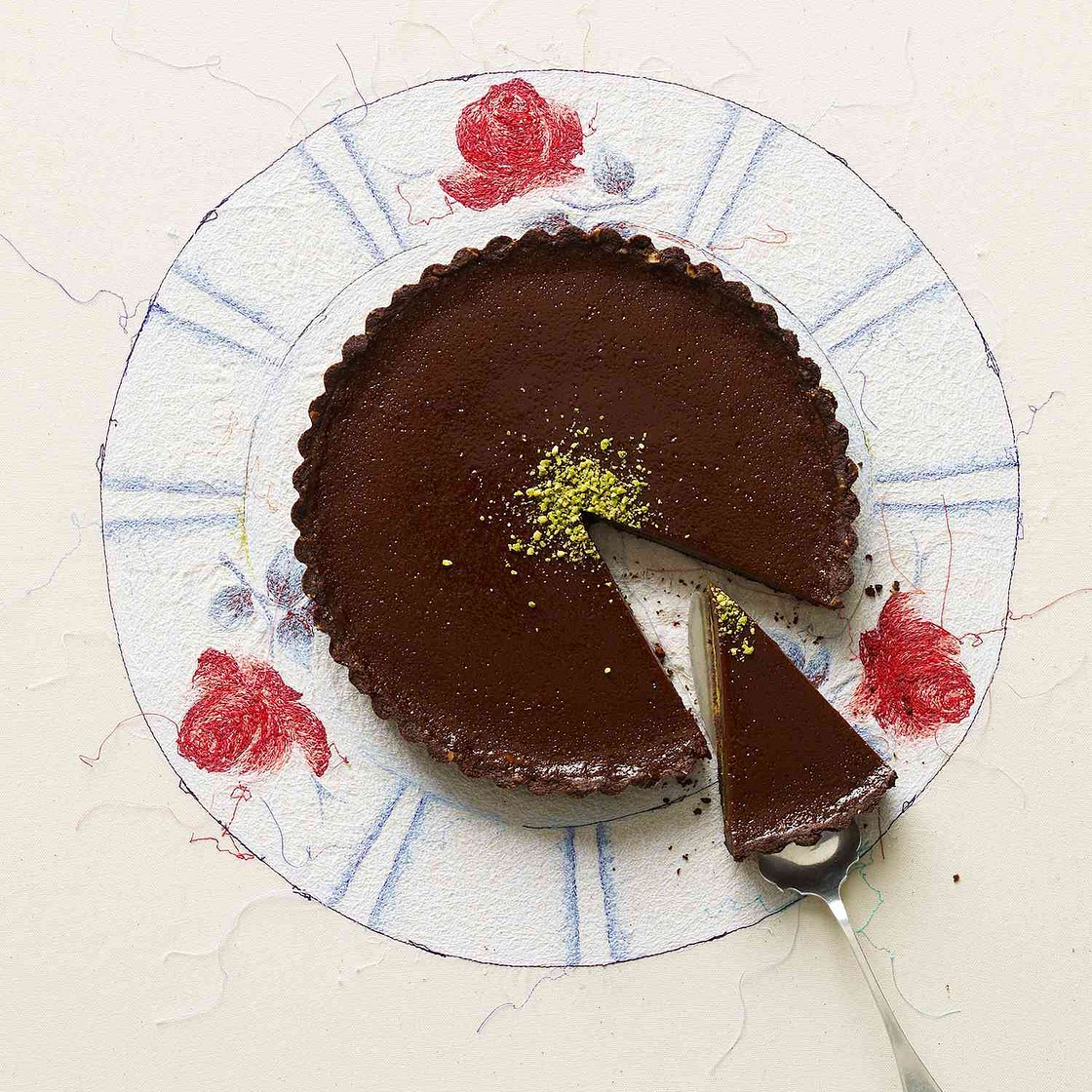 Milk Chocolate-Pistachio Tart