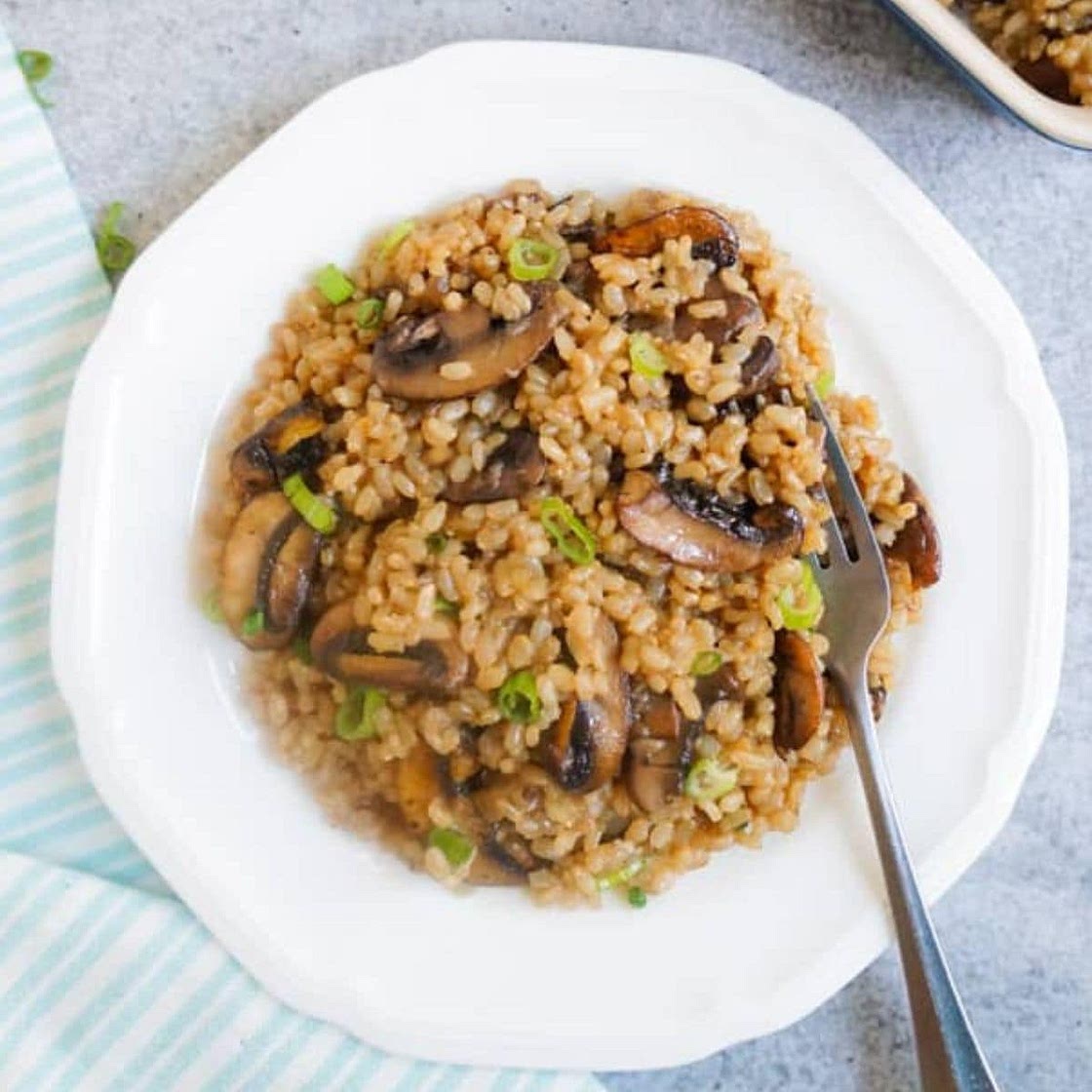Brown Rice Mushroom Pilaf