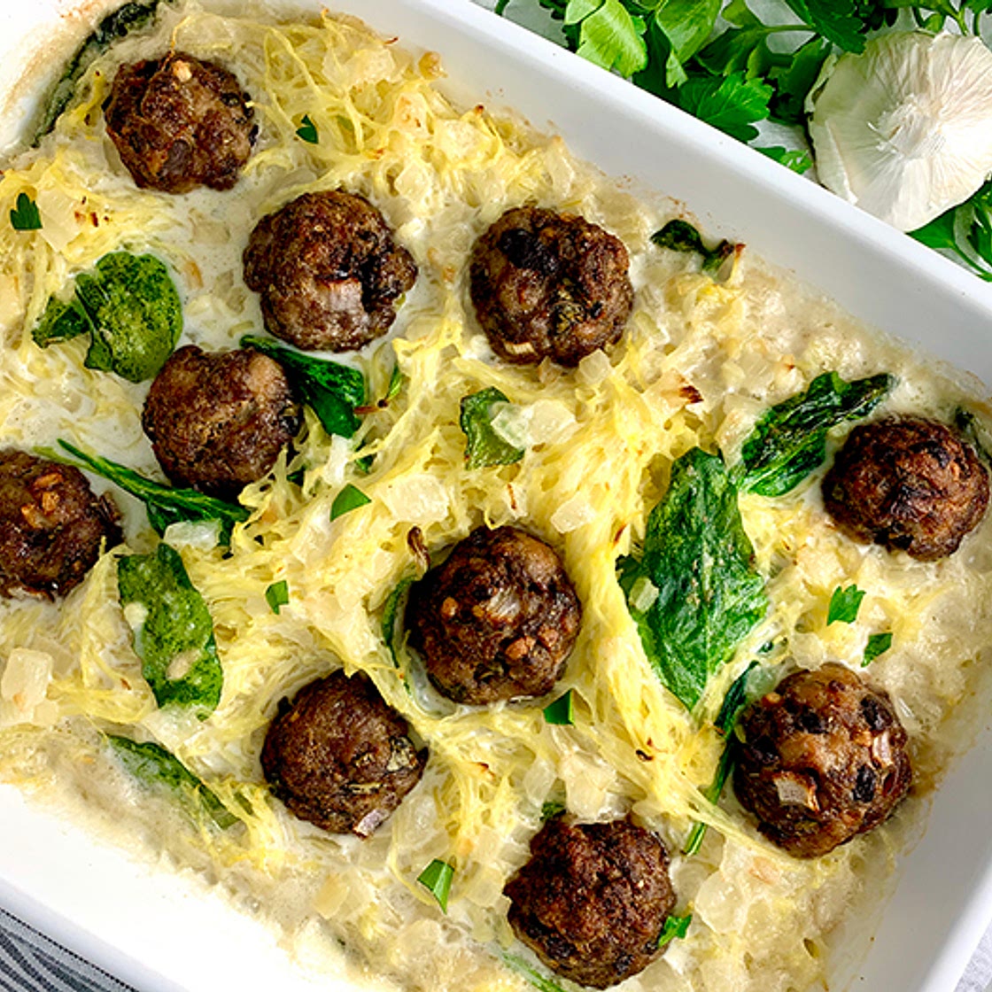One-Pot Mediterranean Meatball Casserole