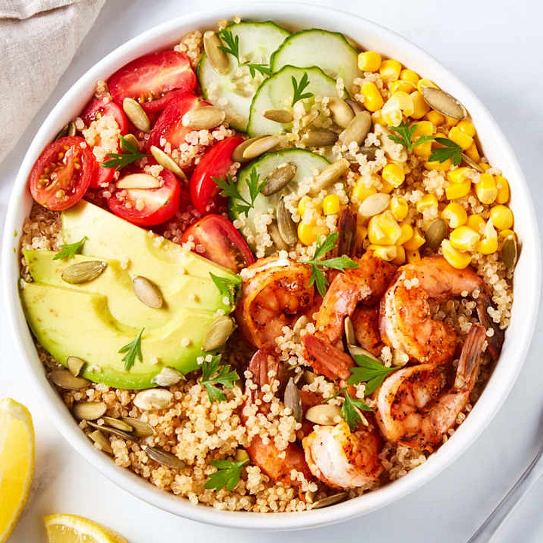 Spicy Shrimp and Quinoa Bowl