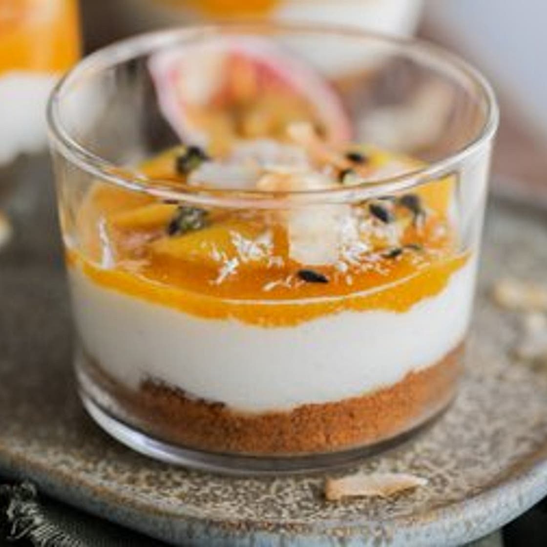 Coconut Mango Passion Fruit Trifle