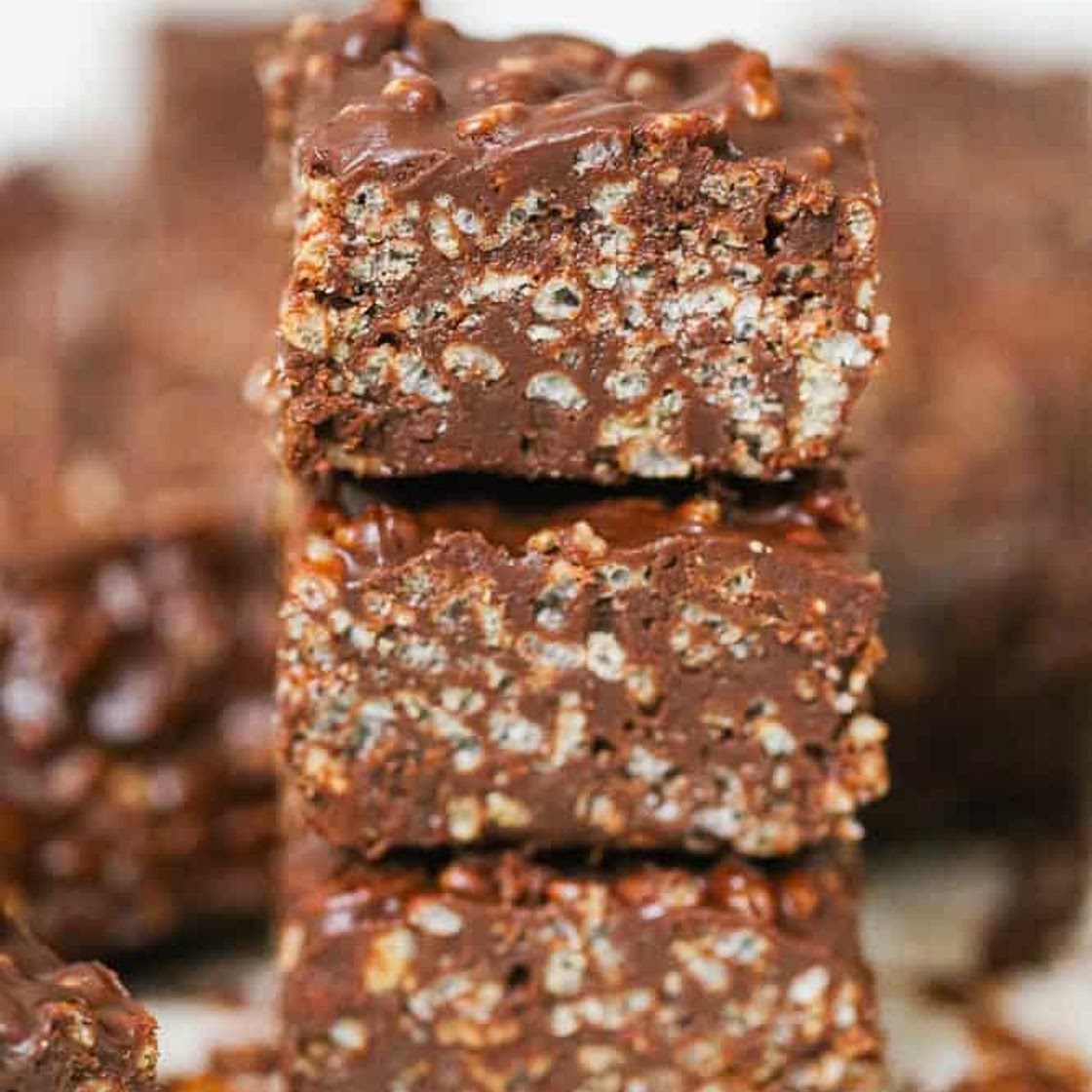 EASY CHOCOLATE PEANUT BUTTER CRUNCH BARS