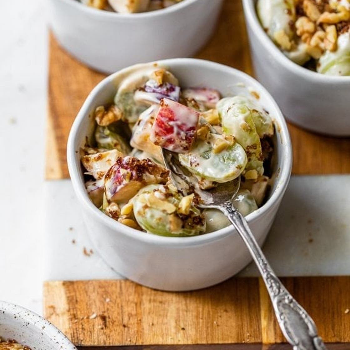 Fall Fruit Salad with Apples and Grapes