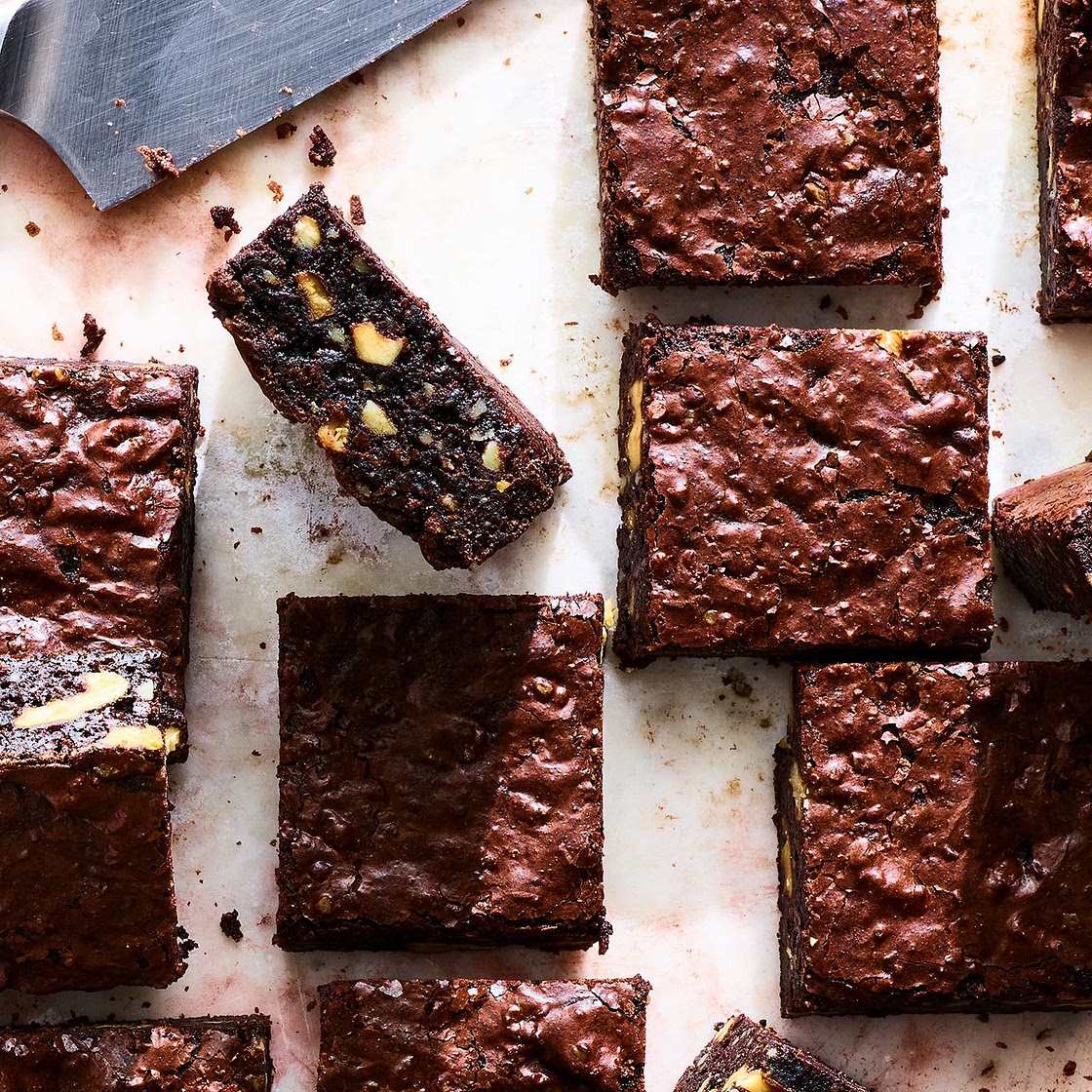 Flourless Walnut Brownies