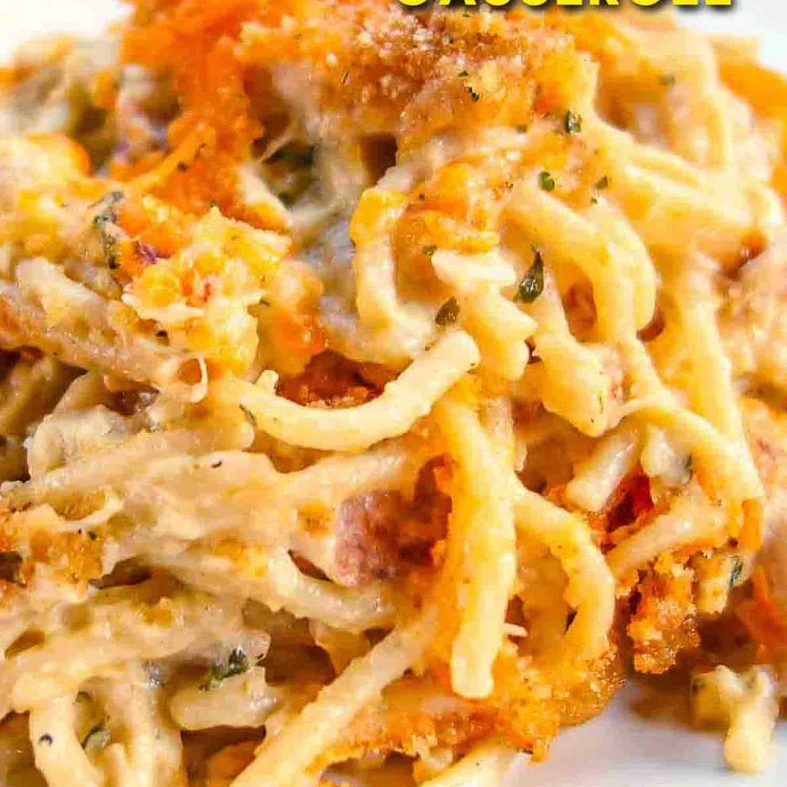 Cheesy Chicken Spaghetti Casserole
