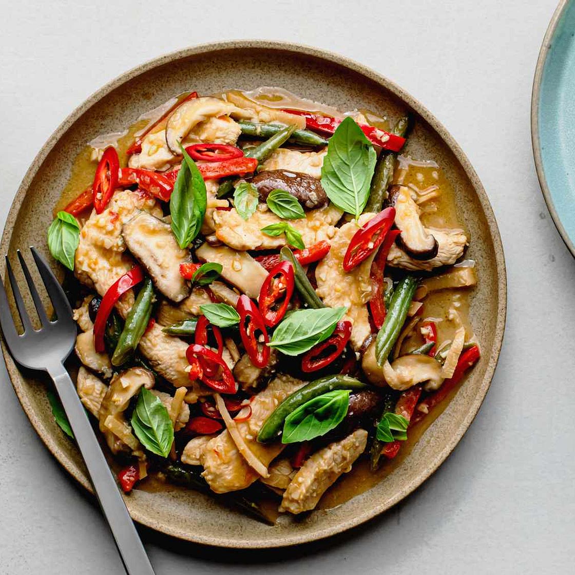 Thai Chicken Stir-Fry With Coconut, Chili, and Lime