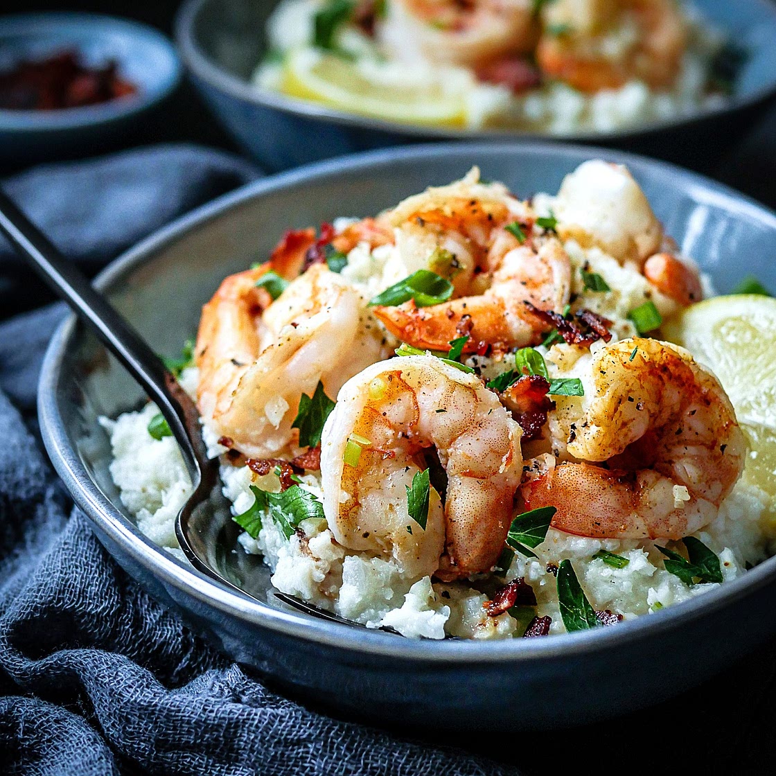 Whole30 Shrimp Stir-Fry over Cauliflower Grits from The Whole30 Fast & Easy Cookbook