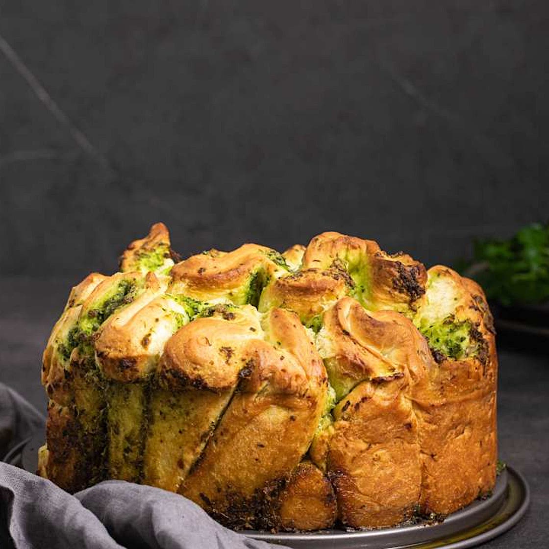 Herb and garlic pull-apart bread