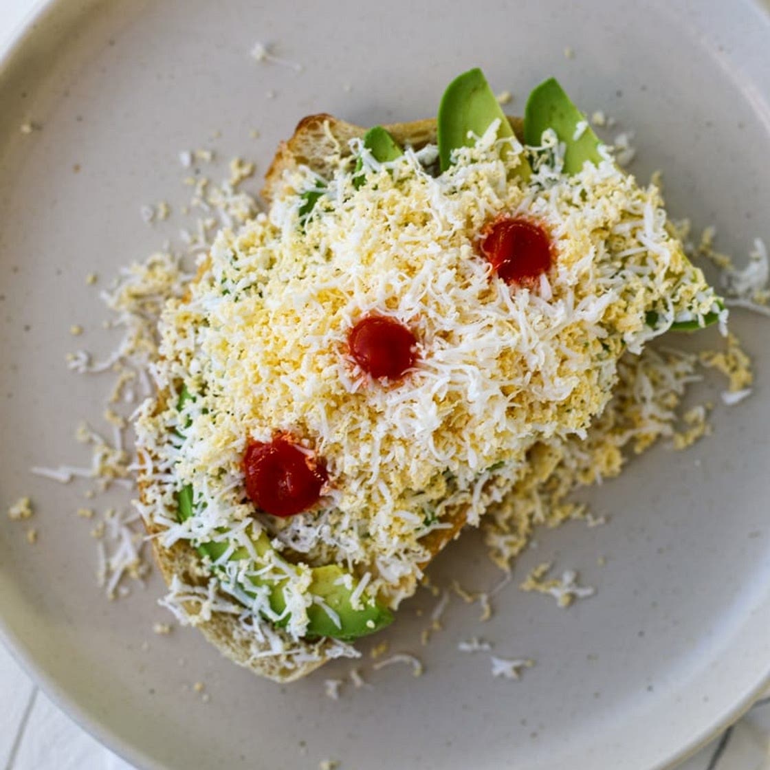 Grated Egg Avocado Toast