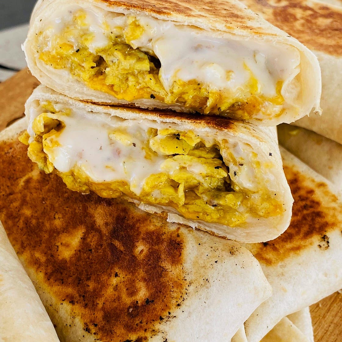 Blackstone Sausage Gravy Breakfast Burritos