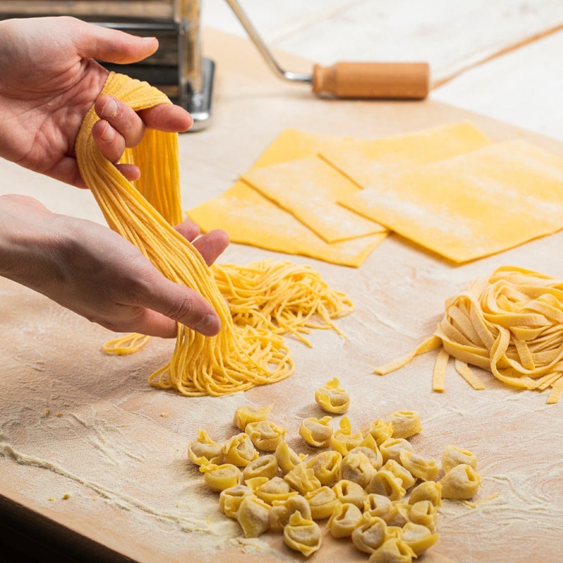 Homemade pasta (sheets and shapes)