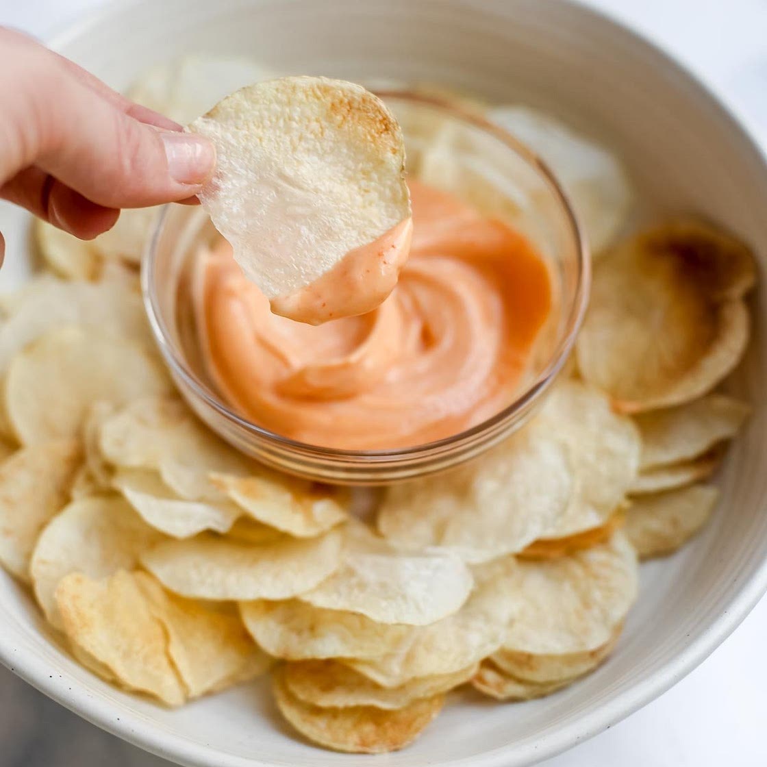 Oil Free Microwave Potato Chips (Two Ingredients!)