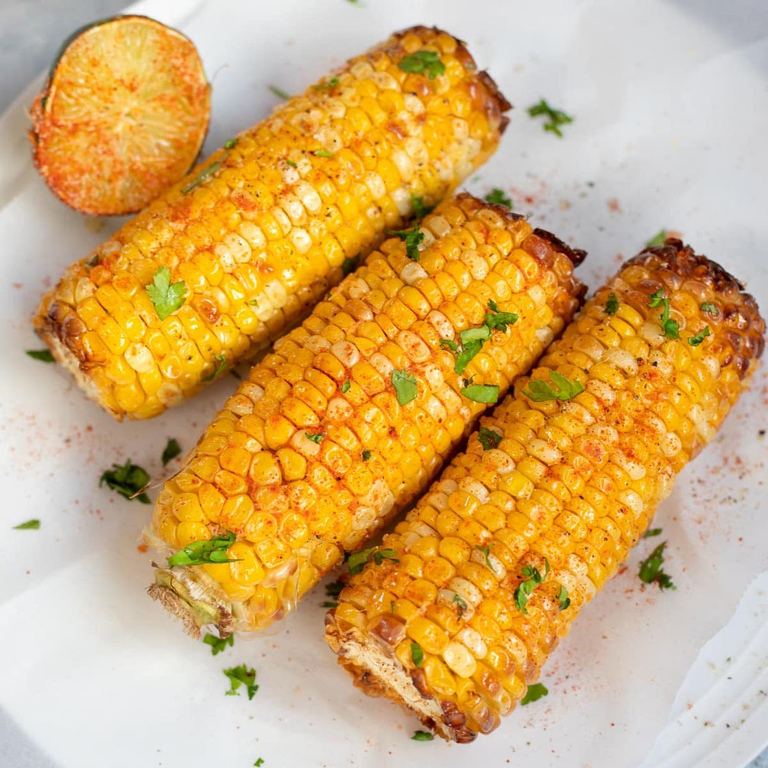 Spicy Air Fryer Corn on the Cob