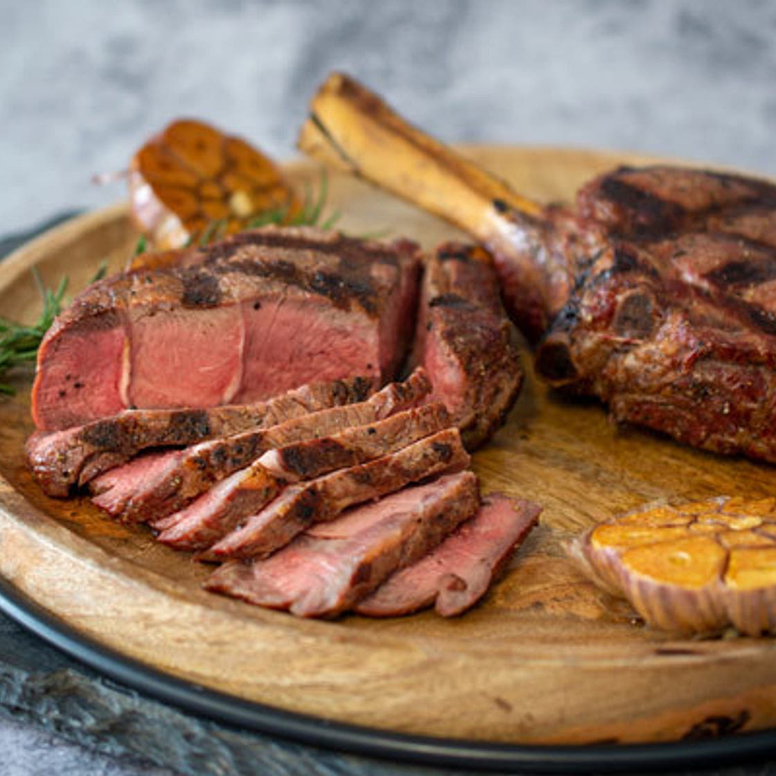 Reverse-Seared and Smoked Rib Eye