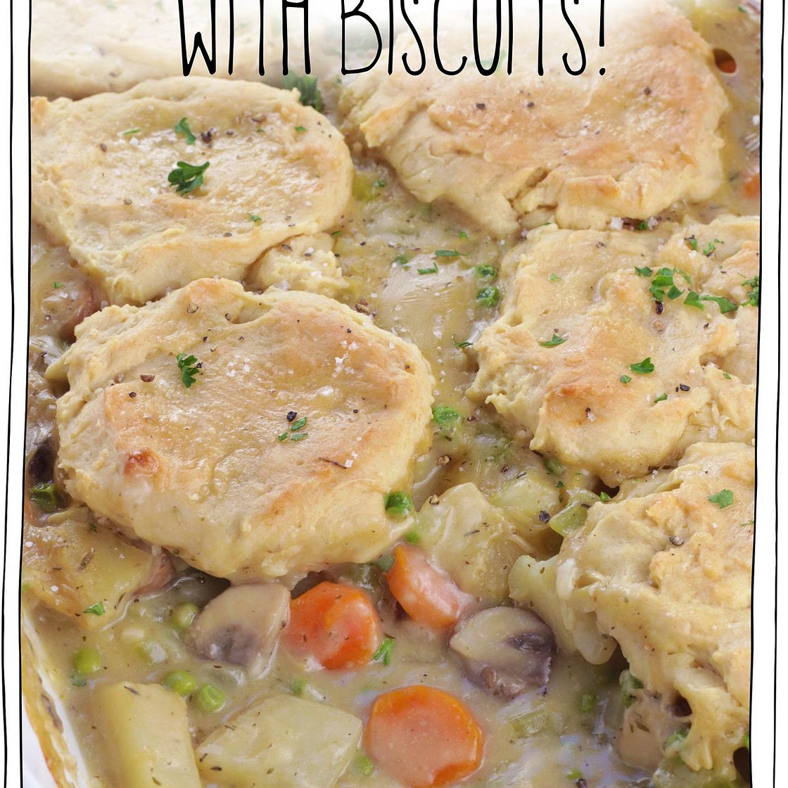 Easy Vegan Pot Pie with Biscuits