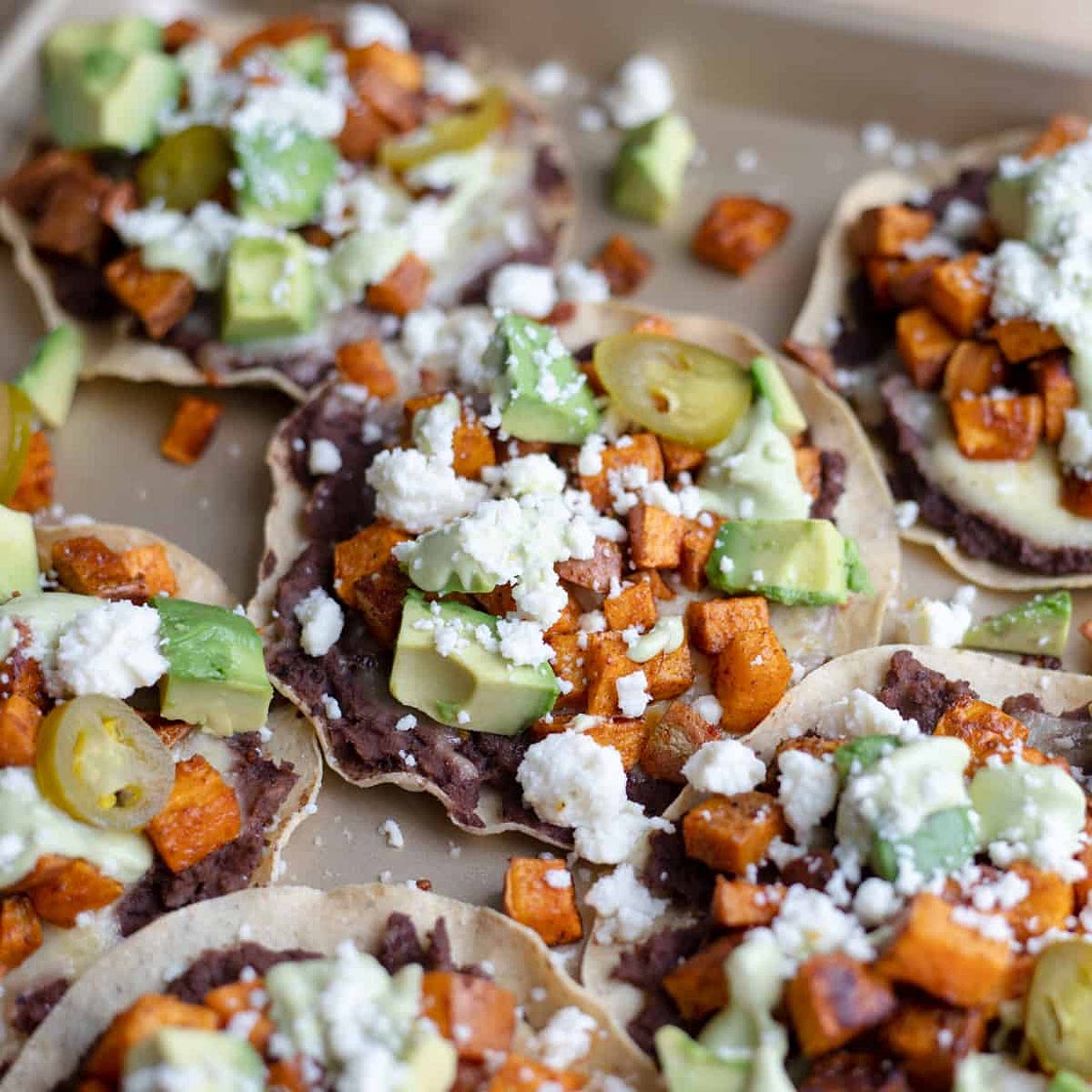 Sweet Potato Vegetarian Tostadas Recipe