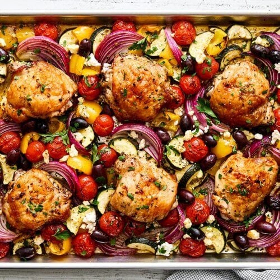 Greek Sheet Pan Chicken Dinner