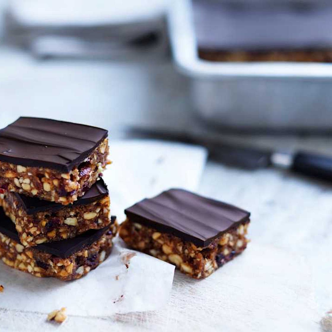 Caramel almond cashew slice (Post-natal)