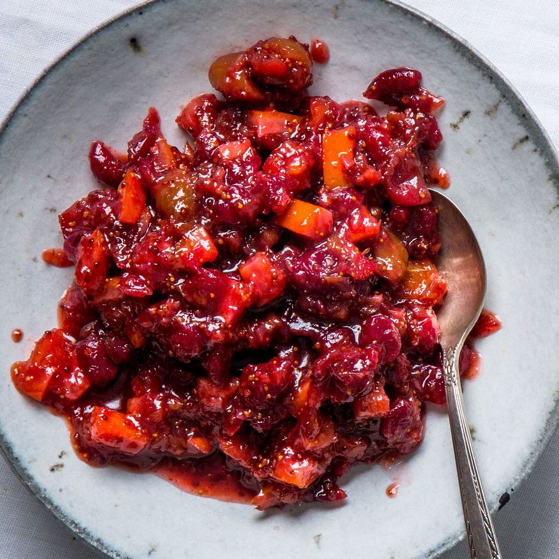 Cranberry Chutney With Orange, Figs, and Mustard
