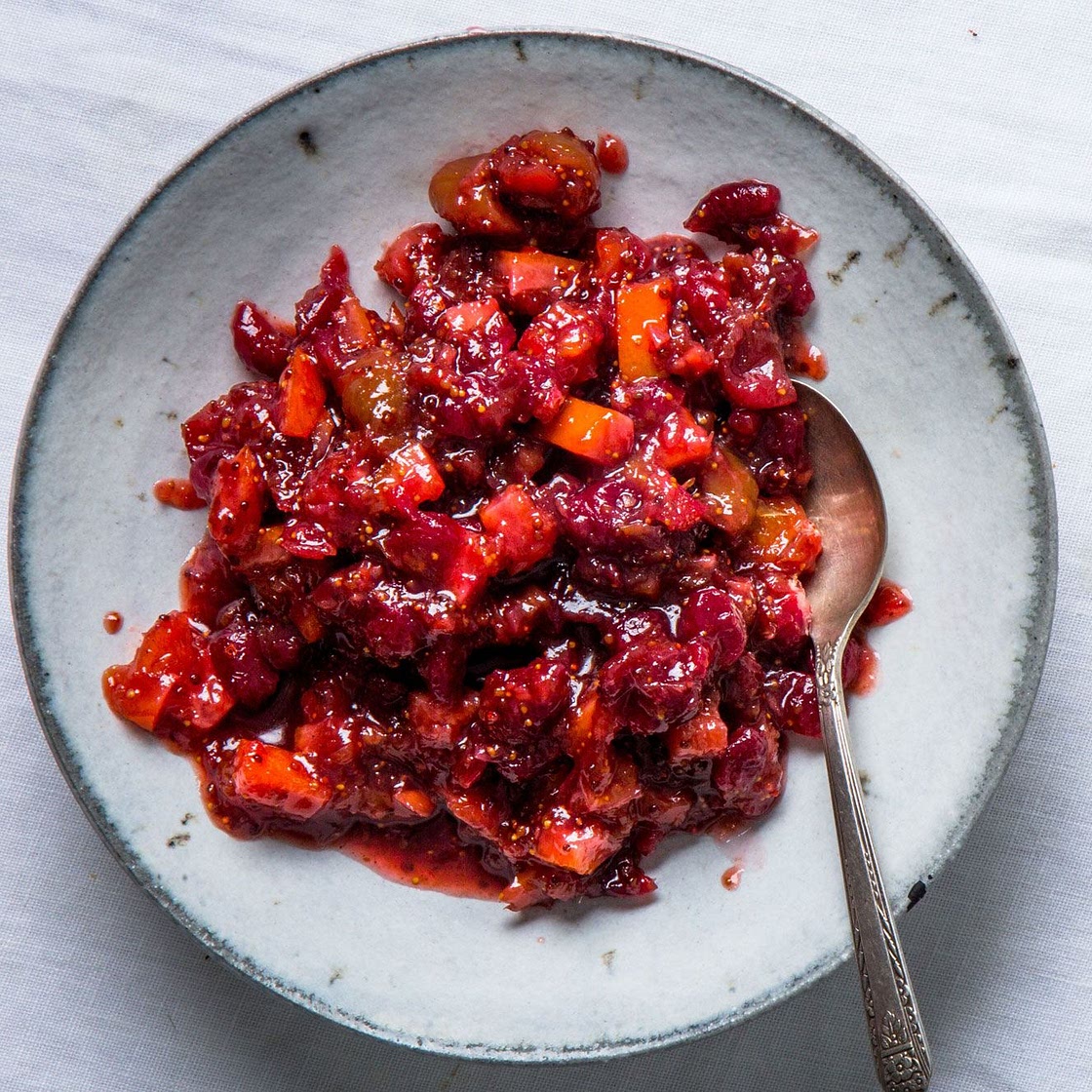 Cranberry Chutney With Orange, Figs, and Mustard