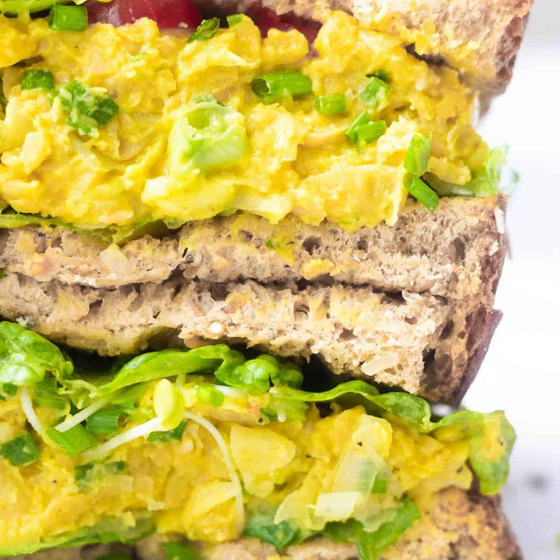 Vegan Chickpea Avocado "Egg" Salad Sandwich