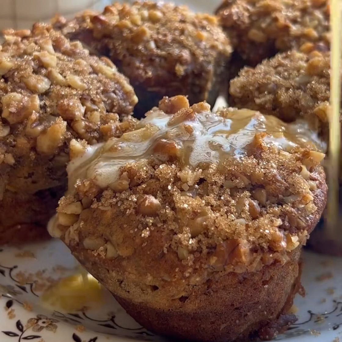 brown sugar banana nut muffins