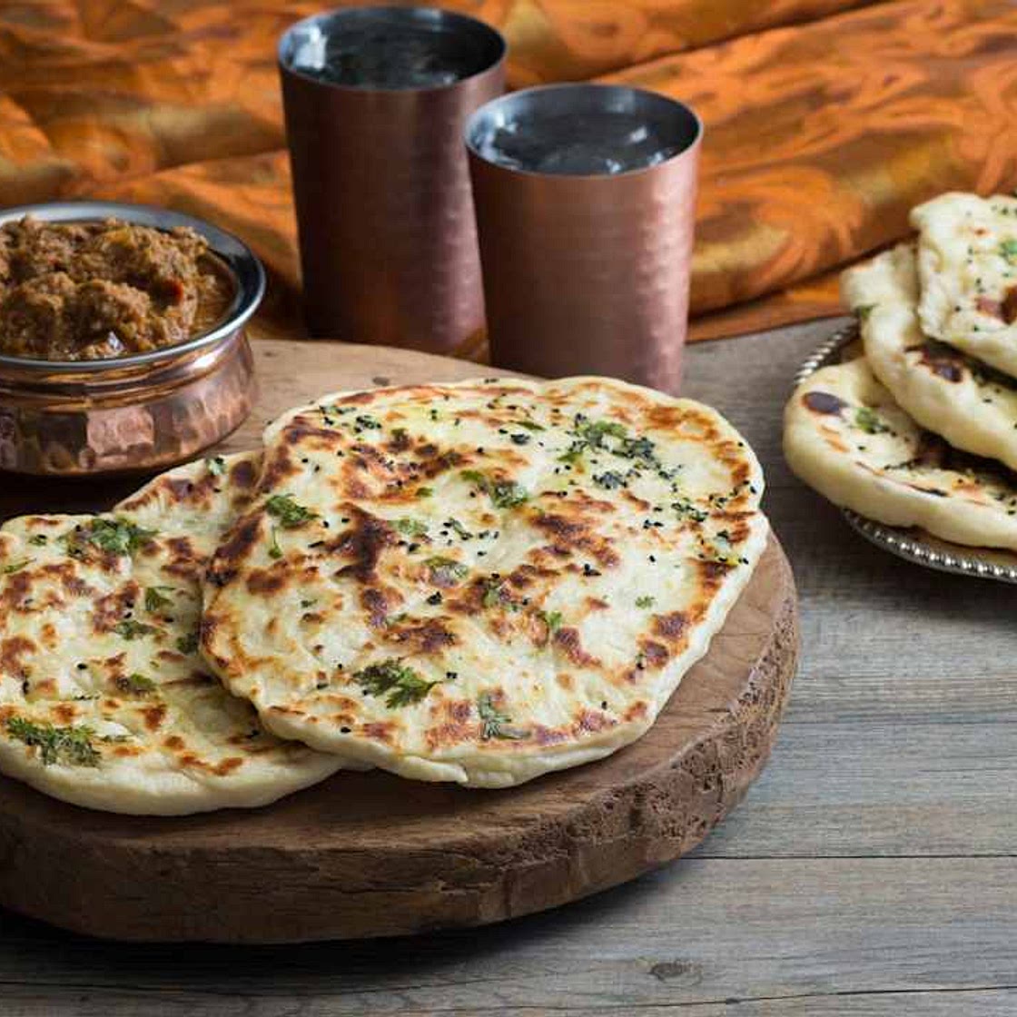 Garlic and coriander naan