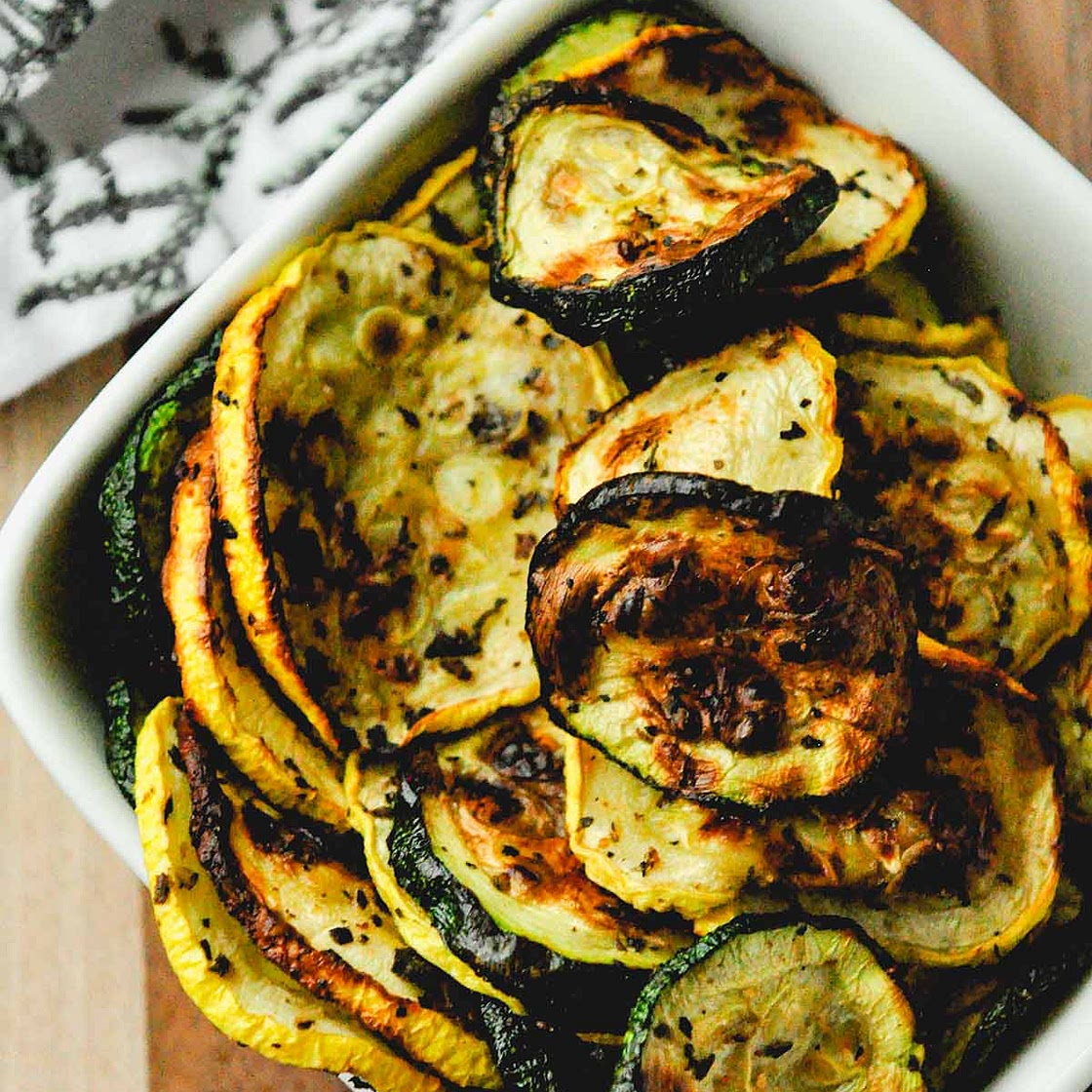 Air Fryer Squash and Zucchini
