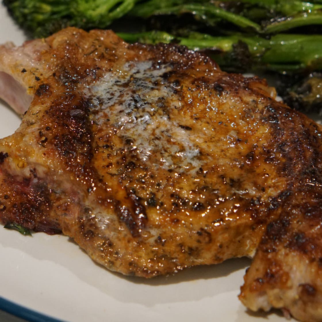 Oven-Roasted Tomahawk Pork Chops