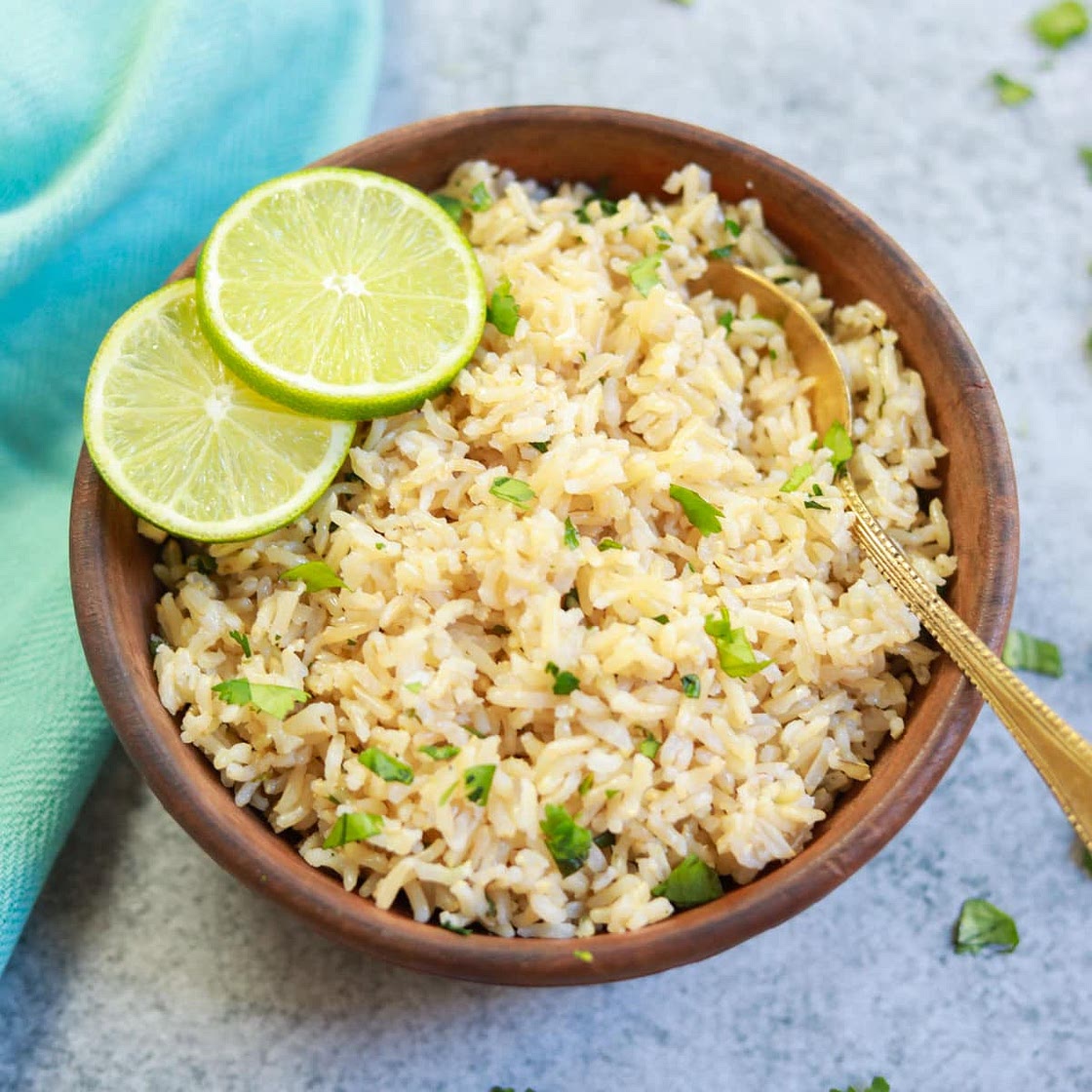 Cilantro Lime Brown Rice (Instant Pot & Stovetop)