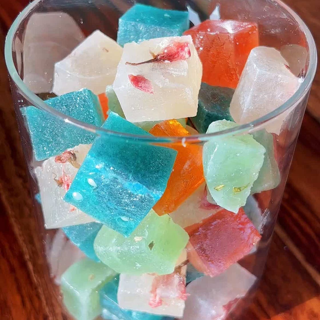 Kohakutou (Japanese crystal candy) Recipe - Flavored with Juice