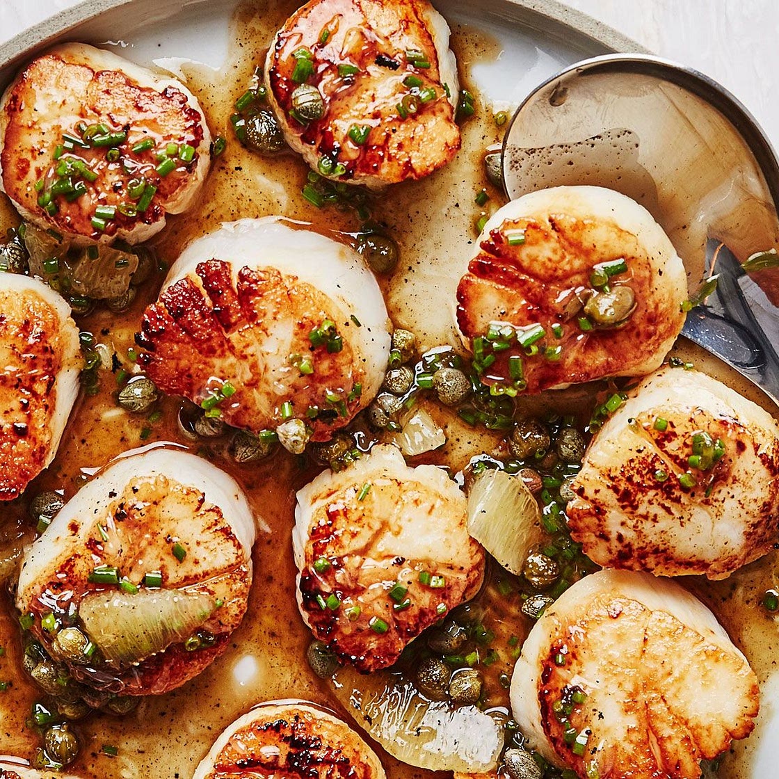 Seared Scallops With Brown Butter and Lemon Pan Sauce Recipe