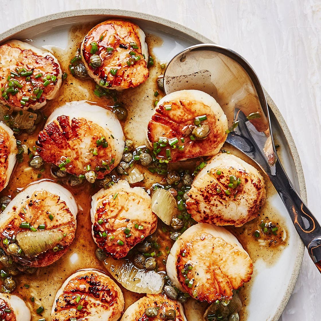 Seared Scallops With Brown Butter and Lemon Pan Sauce Recipe