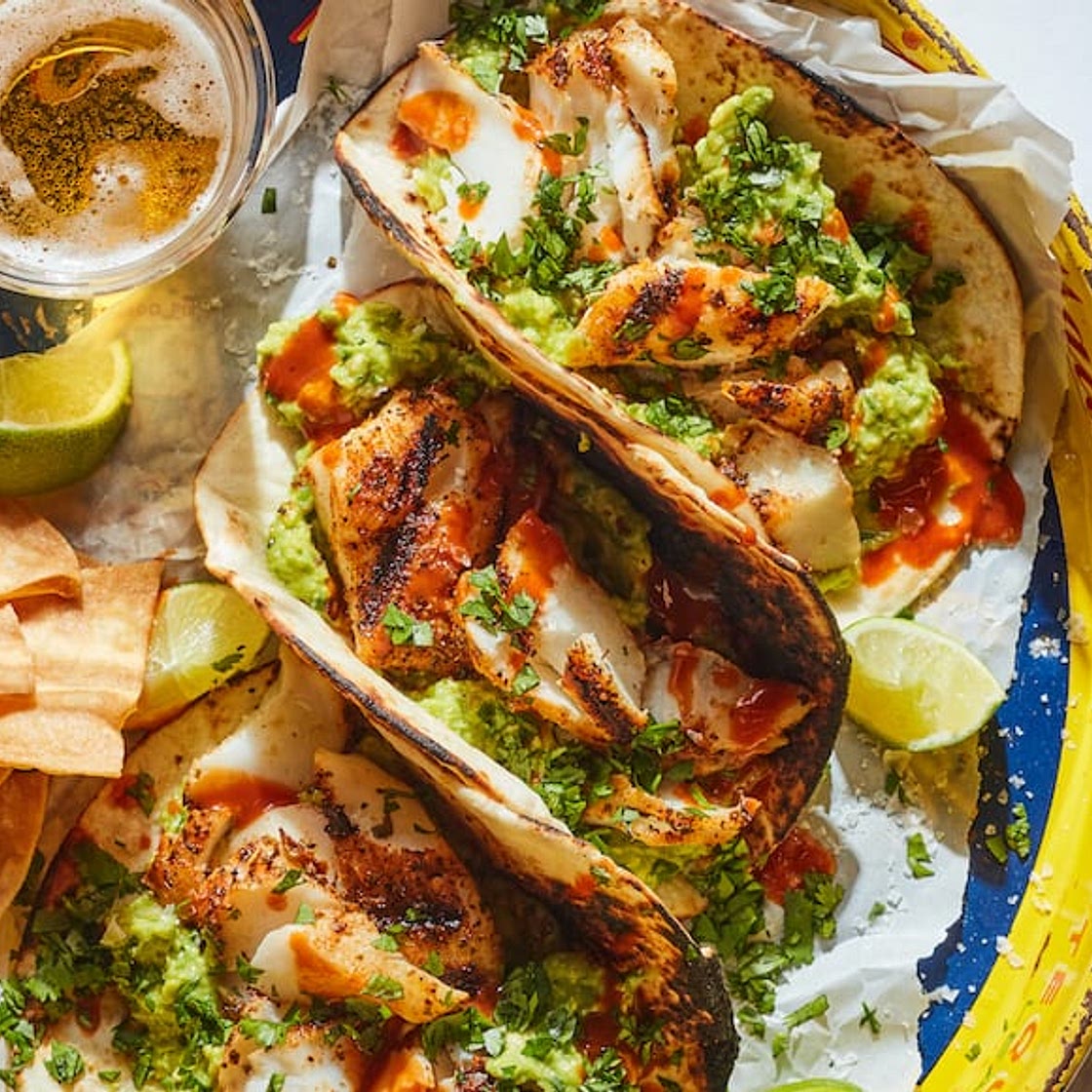 Smashed Avocado Fish Tacos