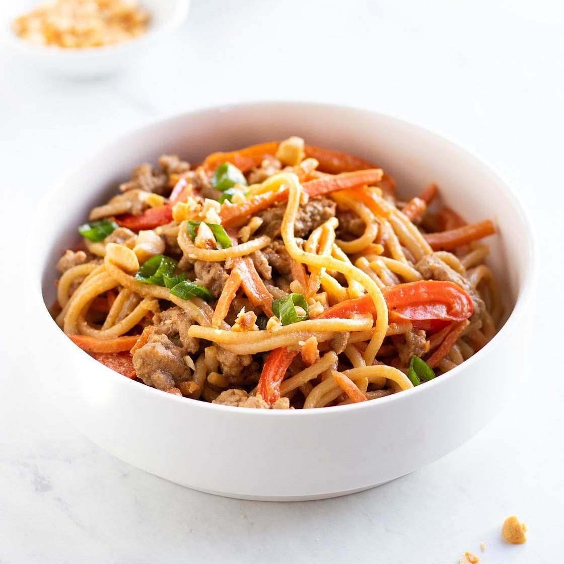 Low FODMAP Thai Peanut Noodles with Turkey