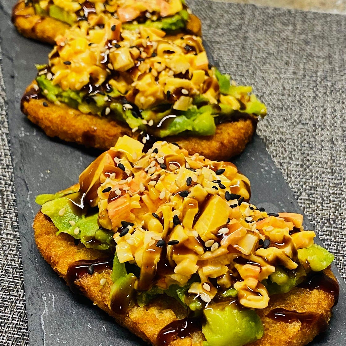 Spicy Crab Roll Hash Browns