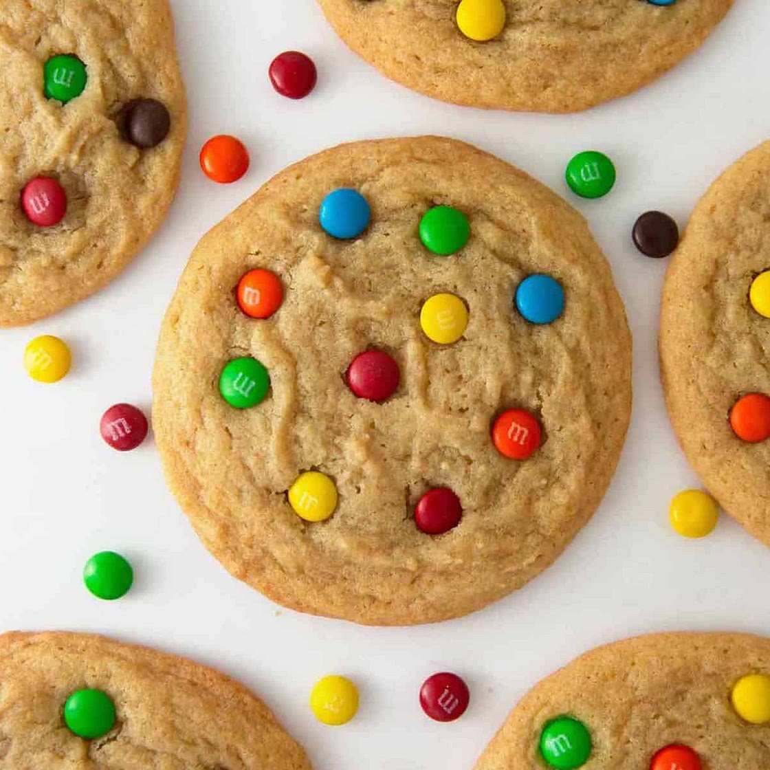 Chewy Mini M&M Cookies
